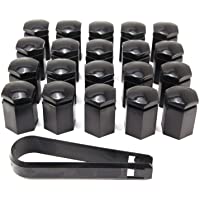 Kit de 20pcs 17mm Cromado Caperuzas Tapones Cubre Tapa Caps de Tuercas Pernos Tornillos Modelo Largo para Rueda de Coche…